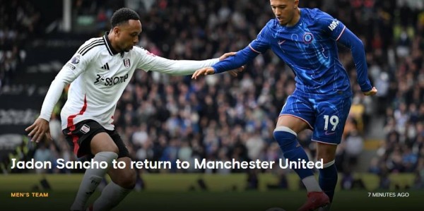 付500万镑违约金！切尔西官方：桑乔租借到期离队，球员将回曼联